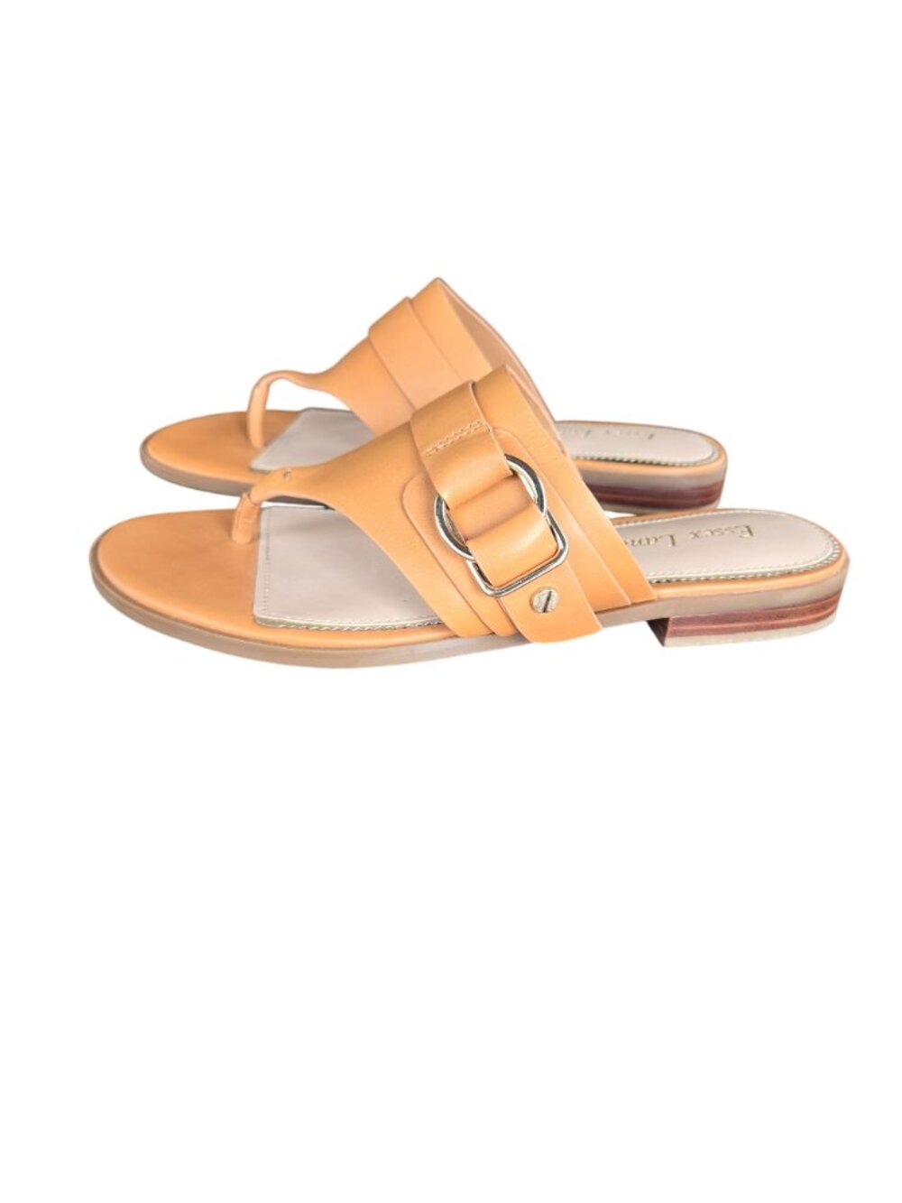 Essex Lane Haivee Leather Slip on Slide Sandal Resortwear Travel Size 8.5
